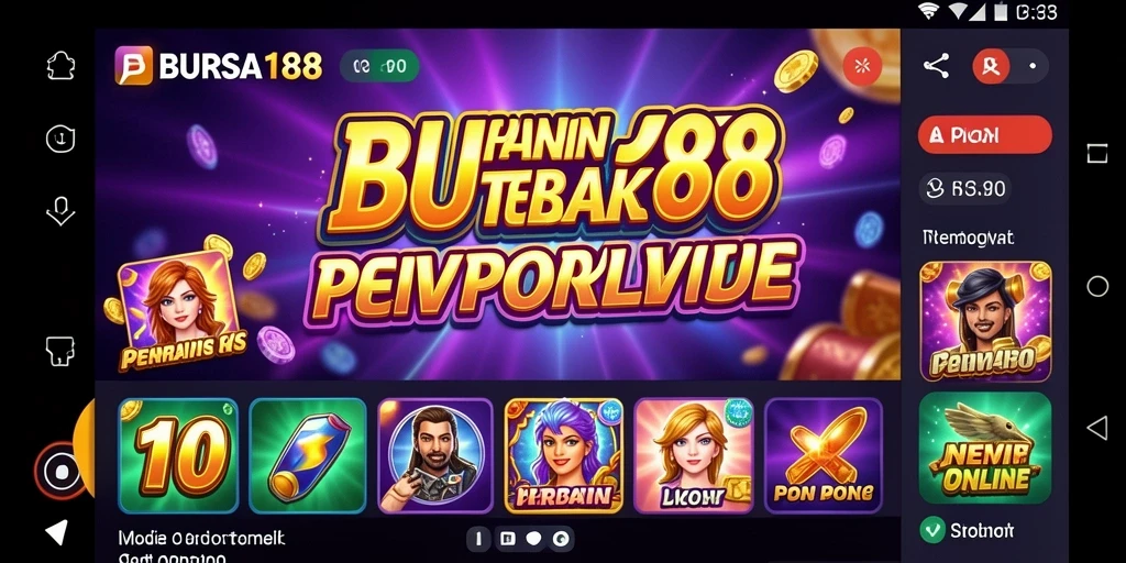 Tampilan gameplay menakjubkan dari game Slot BURSA188.