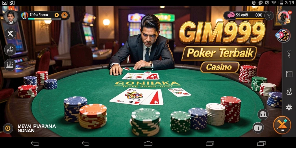 Tampilan gameplay poker yang seru di GIM999.