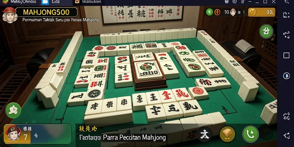Tampilan gameplay seru dari MAHJONG500 yang memukau.