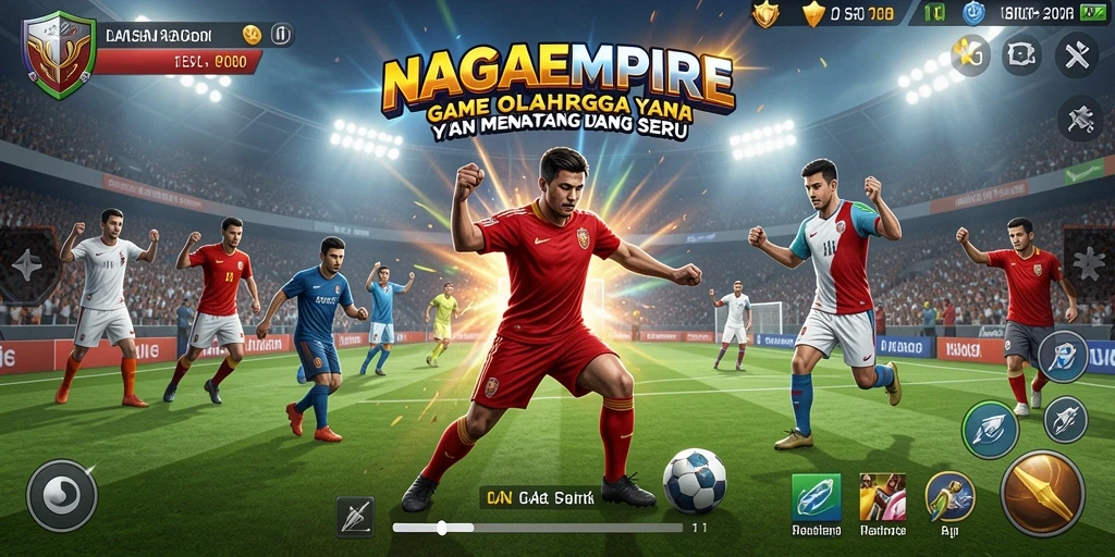 Tampilan gameplay seru NAGAEMPIRE dengan aksi olahraga yang mendebarkan.