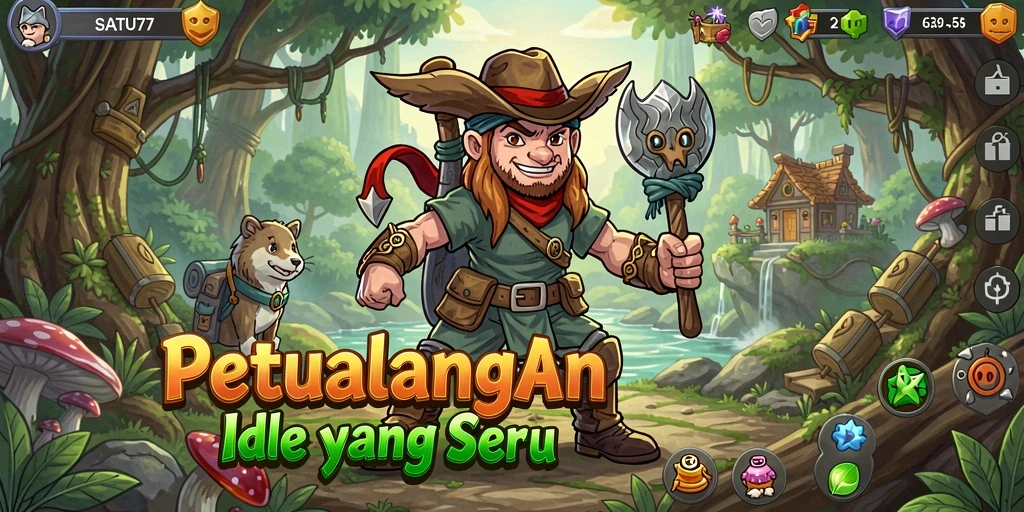 Tampilan gameplay SATU77 yang menarik dan penuh warna.
