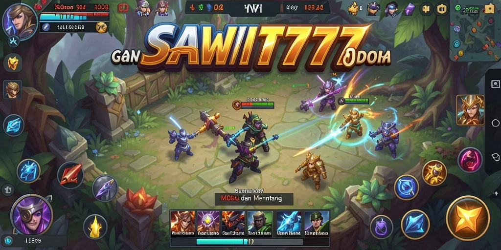Screenshot gameplay SAWIT777 dengan aksi seru dan karakter unik.